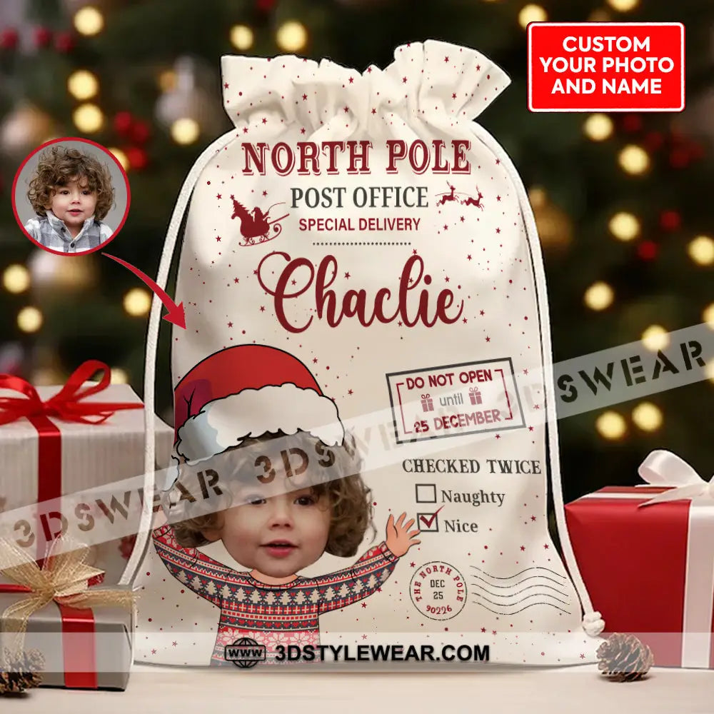 North Pole Post Office Special Delivery Face Photo Personalized Strin