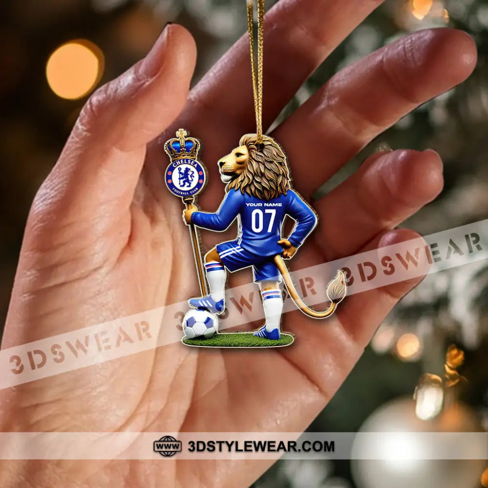 Custom Name Chelsea Ornament Christmas Gift For Football Lover