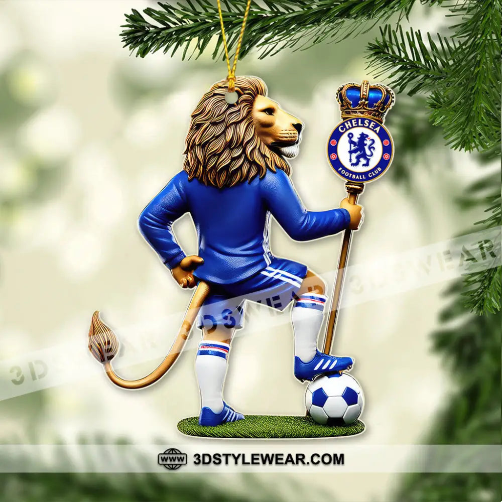 Custom Name Chelsea Ornament Christmas Gift For Football Lover 3.54’’ / 1