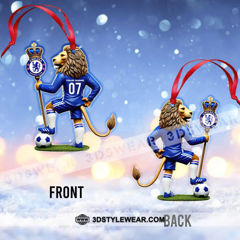 Custom Name Chelsea Ornament Christmas Gift For Football Lover