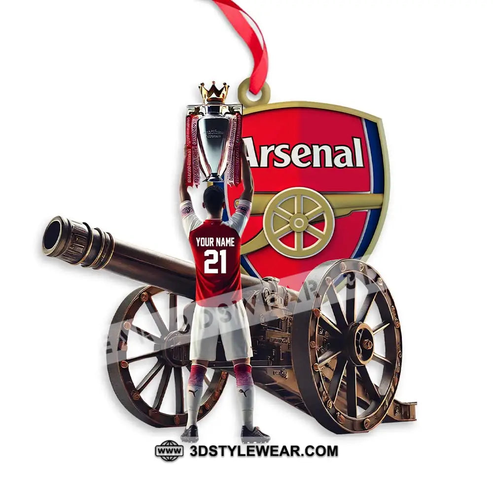 Custom Name Arsenal Ornament Christmas Gift For Football Lover