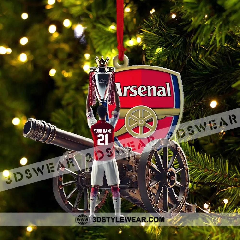 Custom Name Arsenal Ornament Christmas Gift For Football Lover