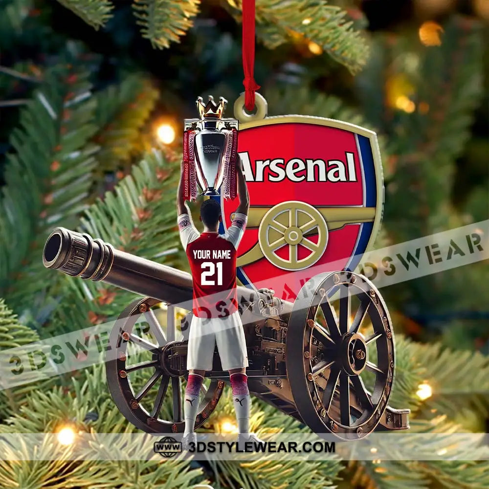 Custom Name Arsenal Ornament Christmas Gift For Football Lover