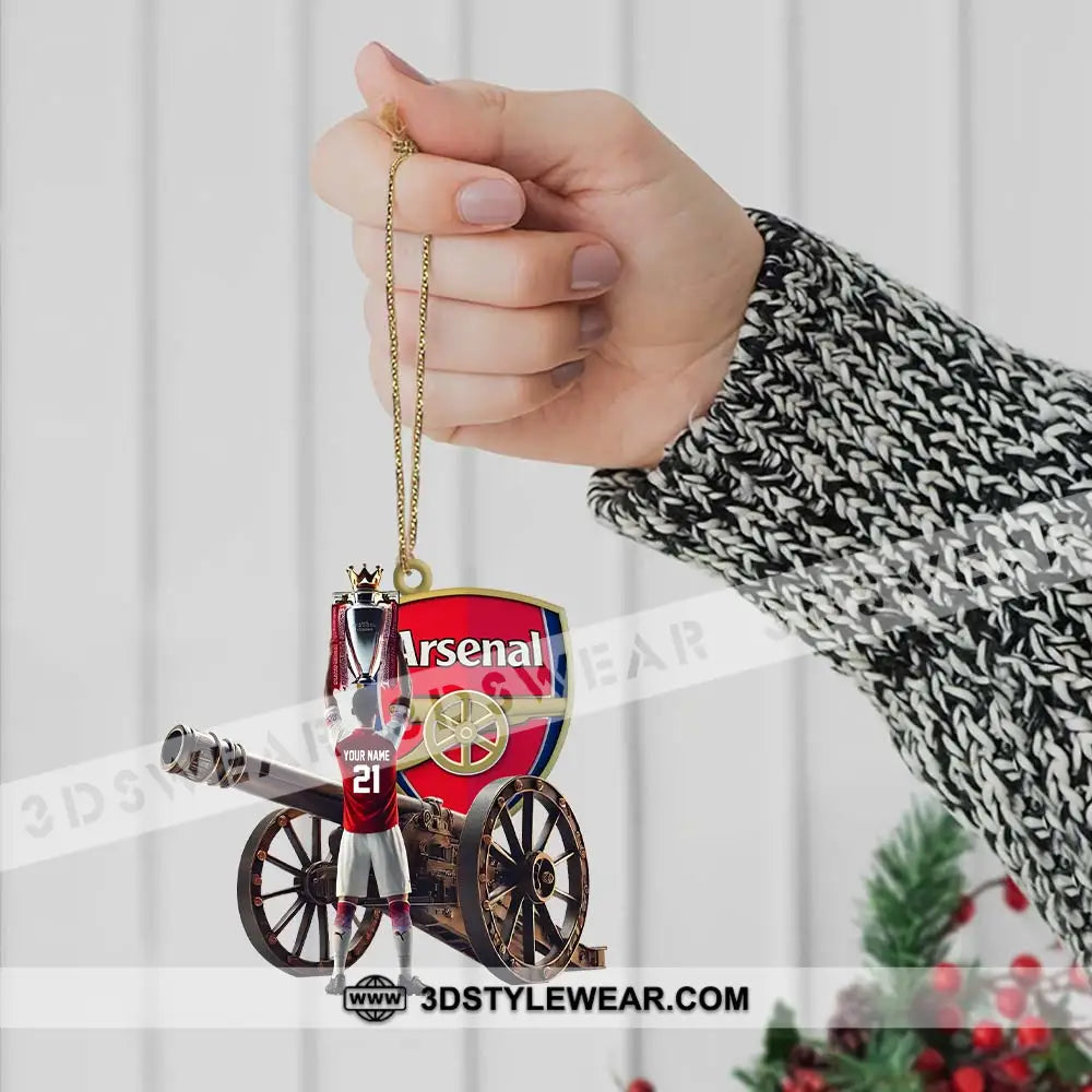 Custom Name Arsenal Ornament Christmas Gift For Football Lover