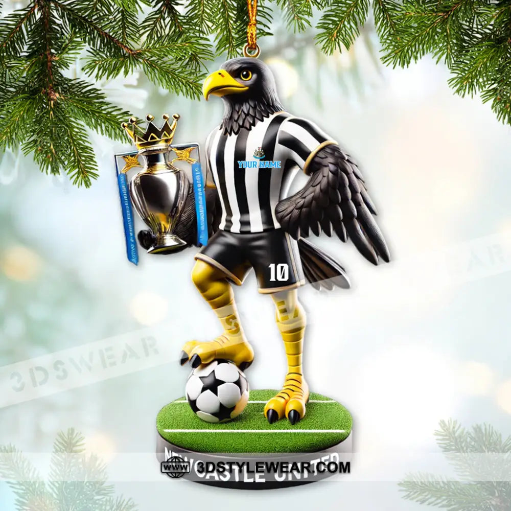 Custom Name Newcastle United Ornament Christmas Gift For Football Lover 3.54’’ / 1