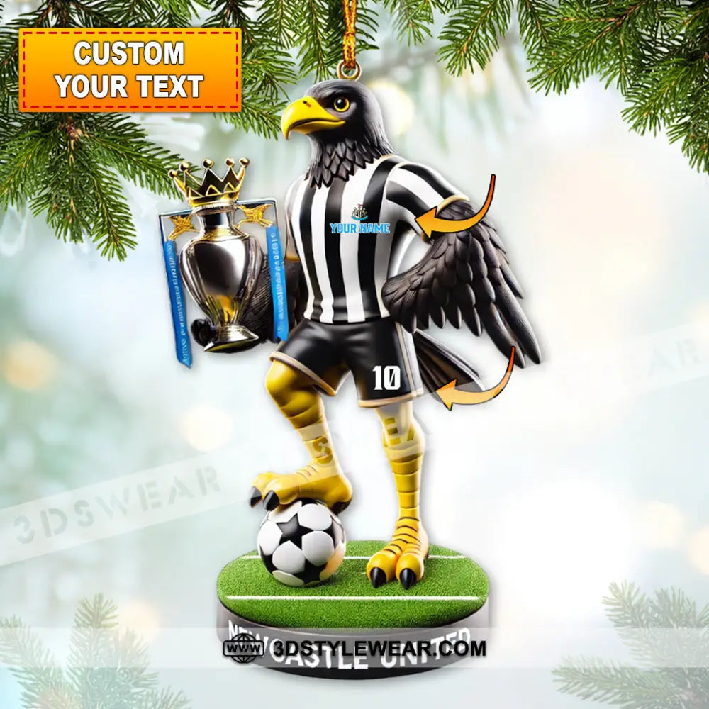 Custom Name Newcastle United Ornament Christmas Gift For Football Lover