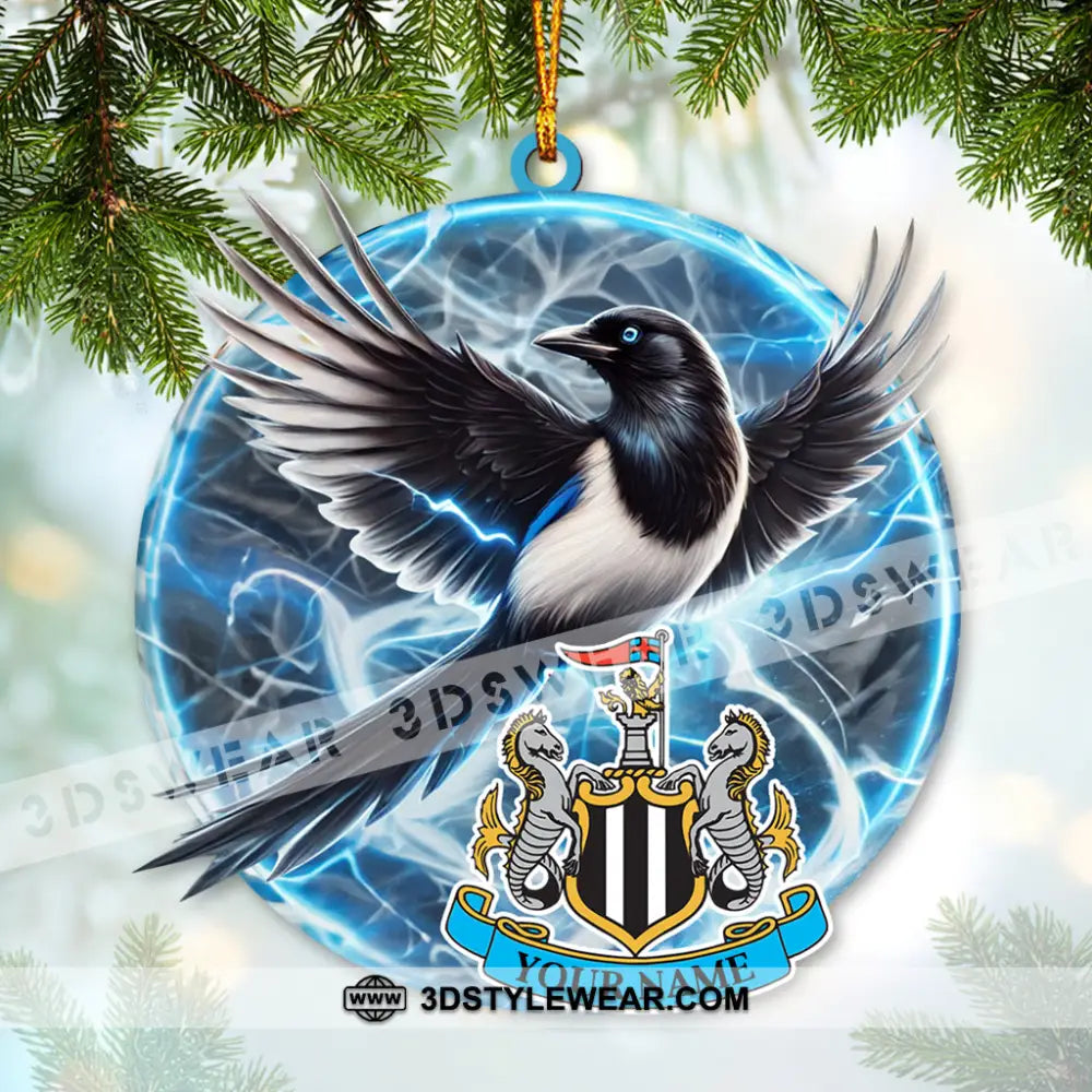 Custom Name The Magpies Ornament Christmas Gift For Newcastle United Lover