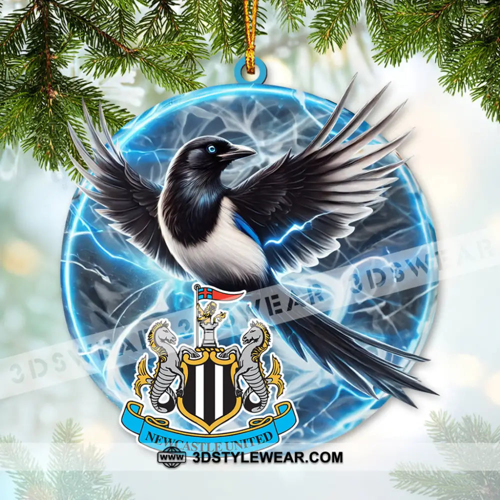 Custom Name The Magpies Ornament Christmas Gift For Newcastle United Lover 3.54’’ / 1