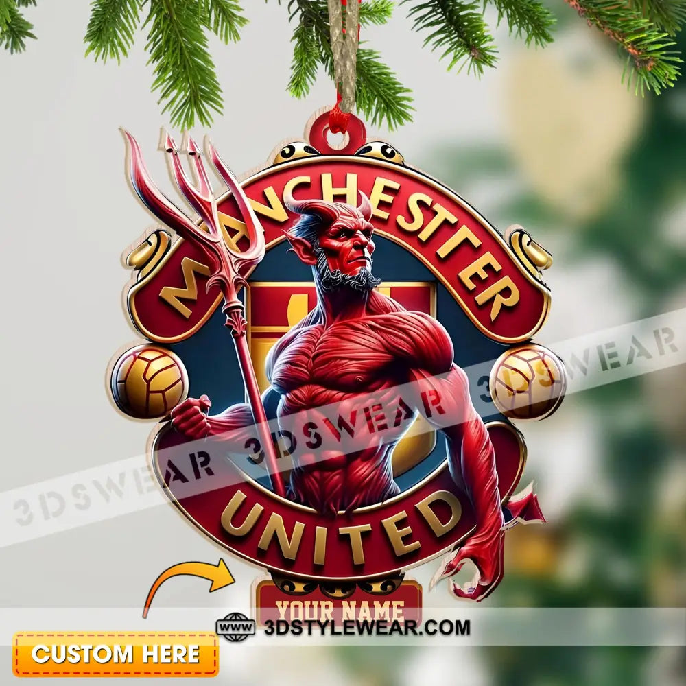 Custom Ornament The Red Devil Christmas Decor 3.54’’ / 1