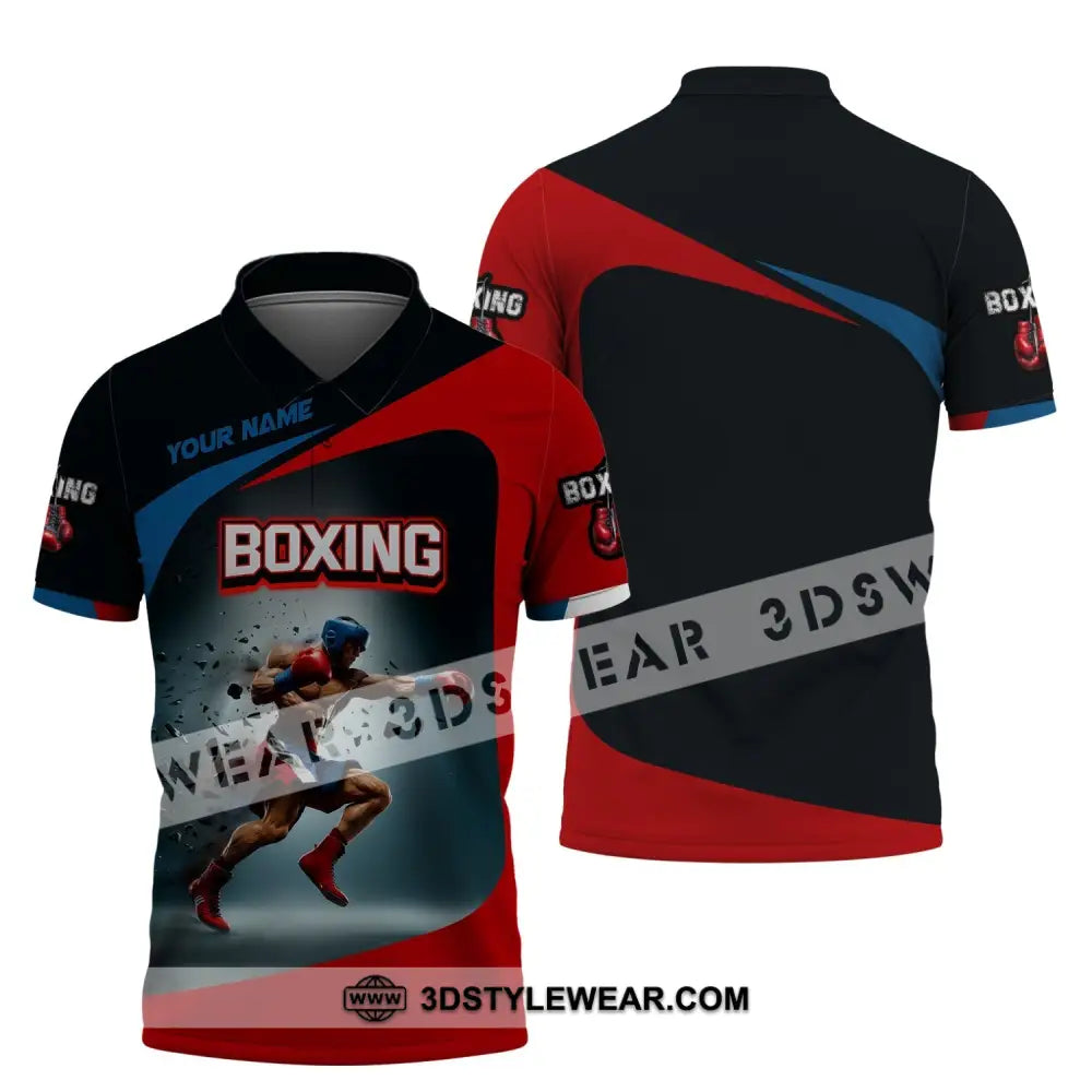 Man Shirt Boxing Custom Name T-Shirt Polo Gift For Lover / S