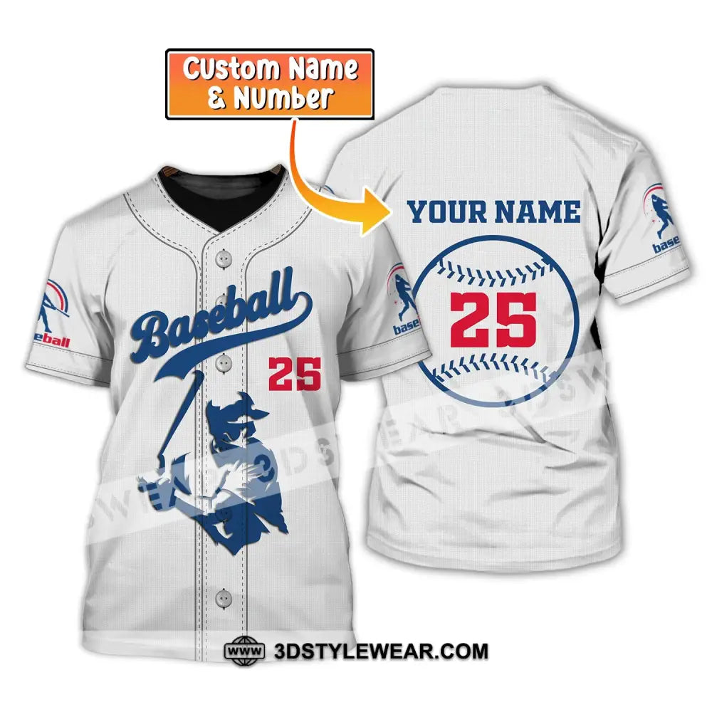 Man Shirt Custom Name And Number Baseball T-Shirt Gift For Player