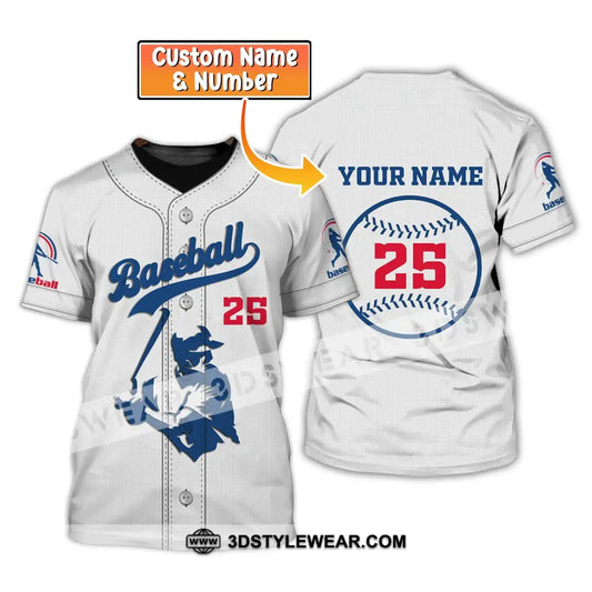 Man Shirt Custom Name And Number Baseball T-Shirt Gift For Player