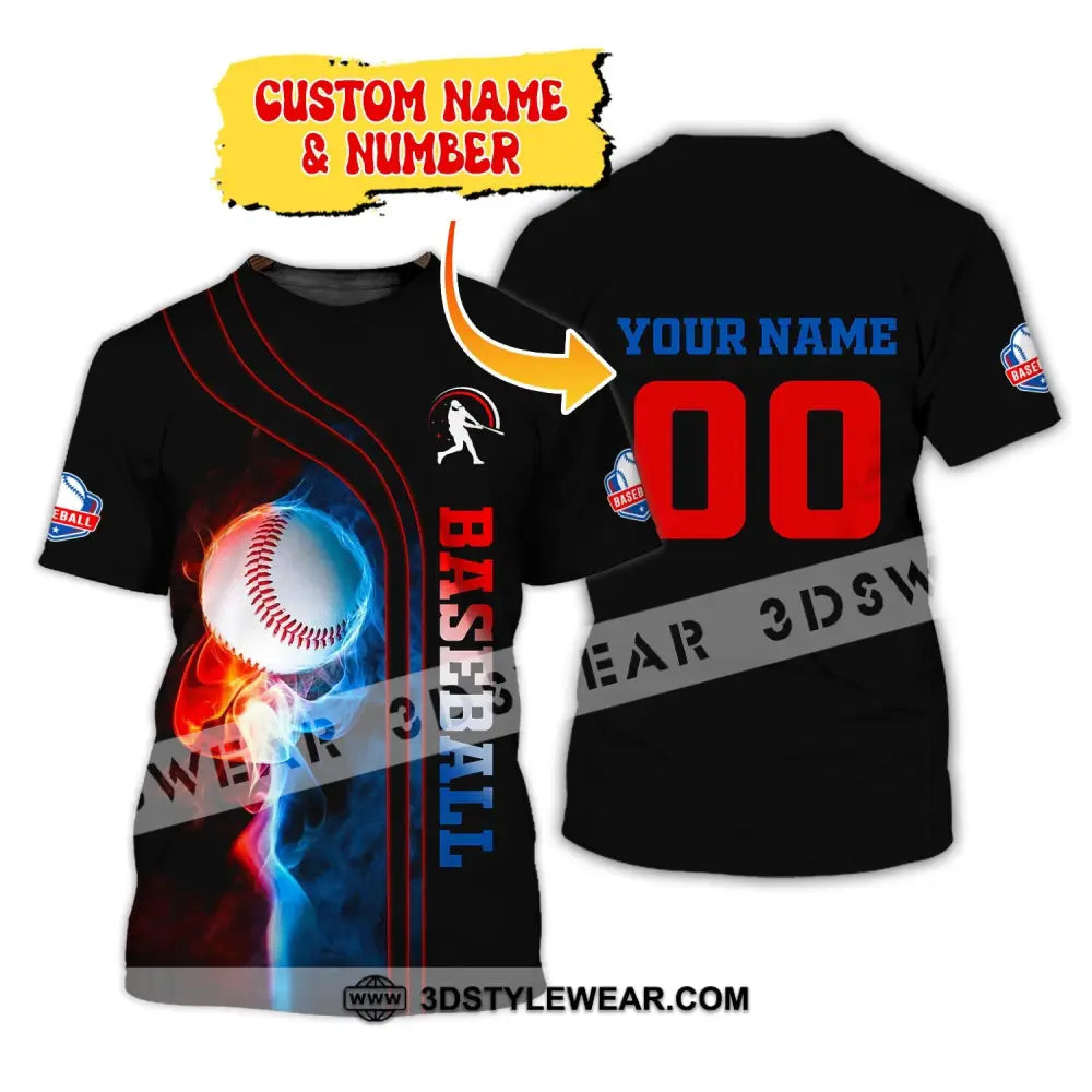 Man Shirt Custom Name And Number Baseball T-Shirt Gift For Player