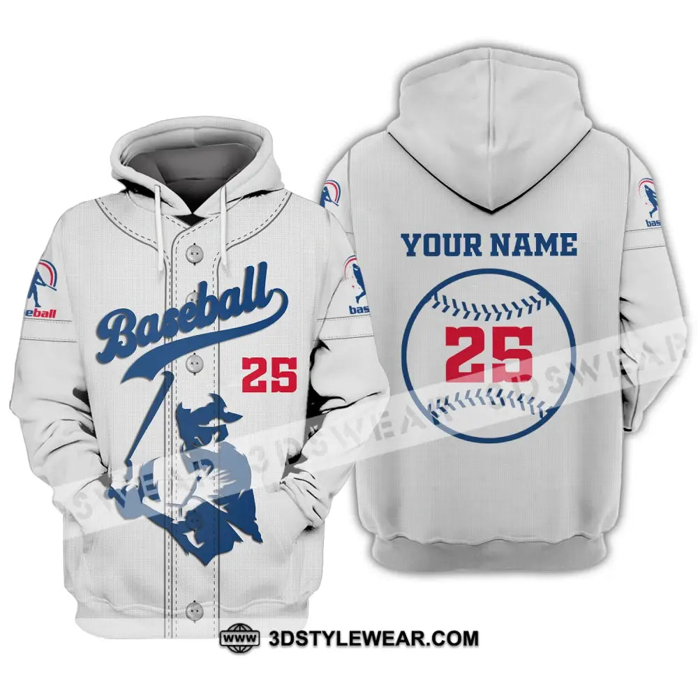 Man Shirt Custom Name And Number Baseball T-Shirt Gift For Player Hoodie / S