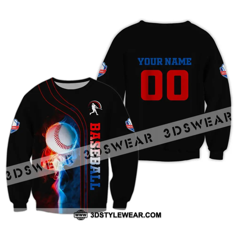 Man Shirt Custom Name And Number Baseball T-Shirt Gift For Player Long Sleeve / S