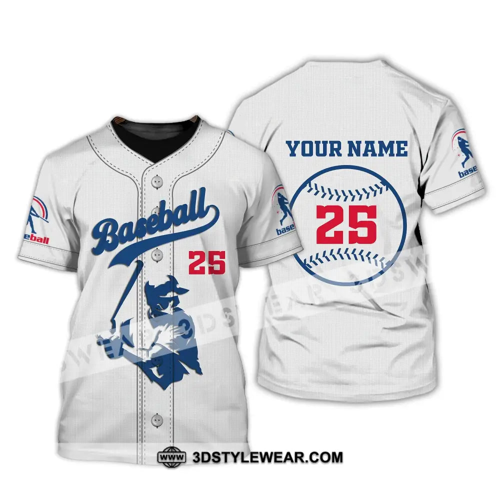 Man Shirt Custom Name And Number Baseball T-Shirt Gift For Player / S