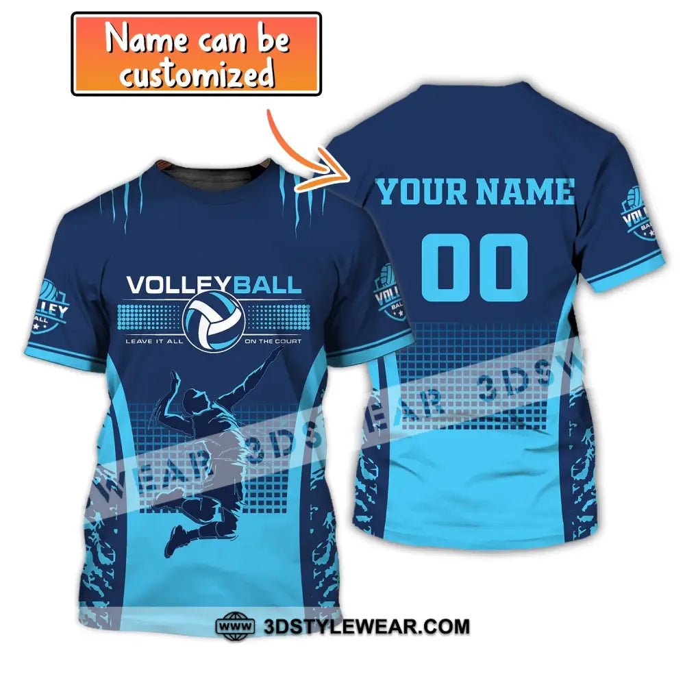 Man Shirt Custom Name And Number Volleyball T-Shirt Gift For Volleybal Player