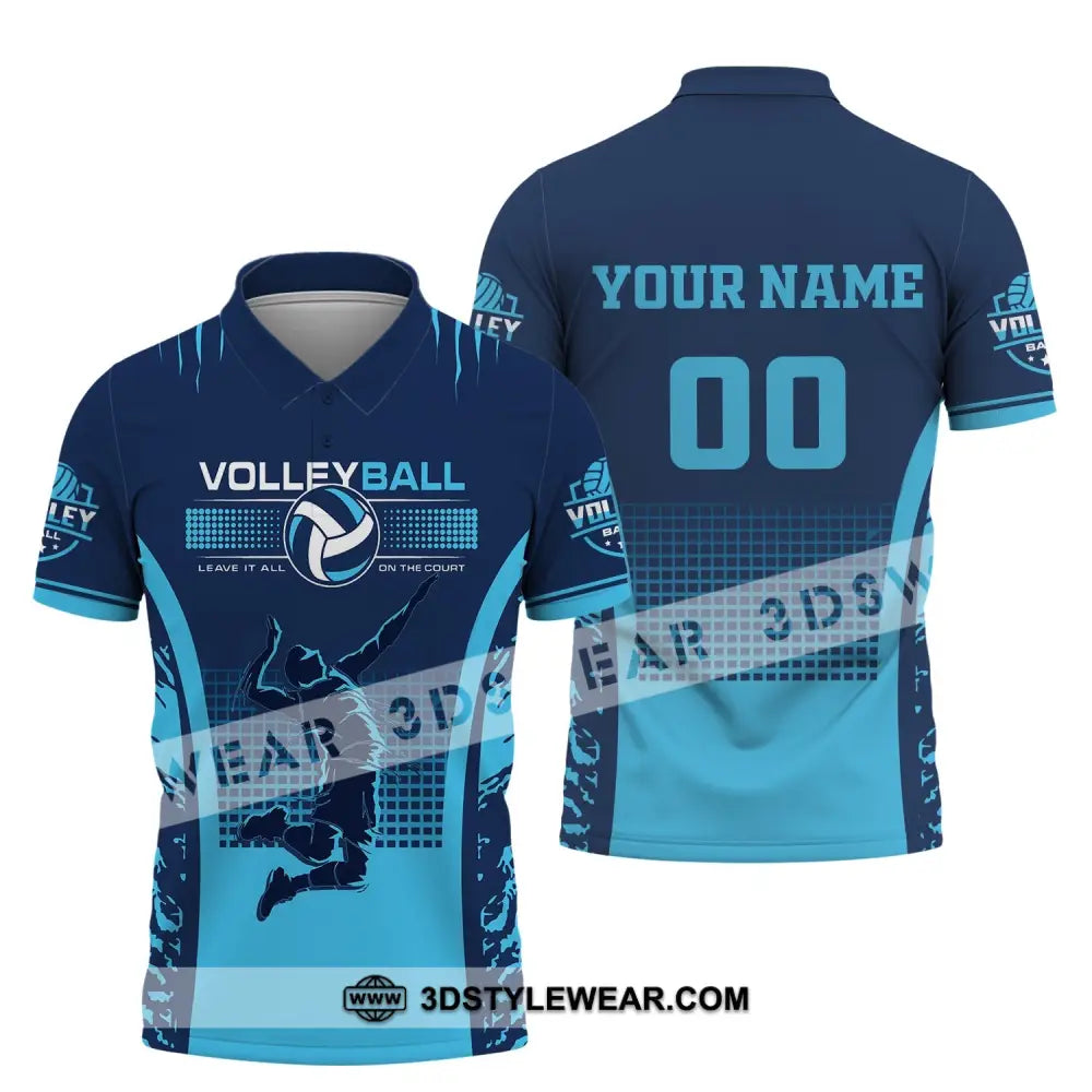 Man Shirt Custom Name And Number Volleyball T-Shirt Gift For Volleybal Player Polo / S