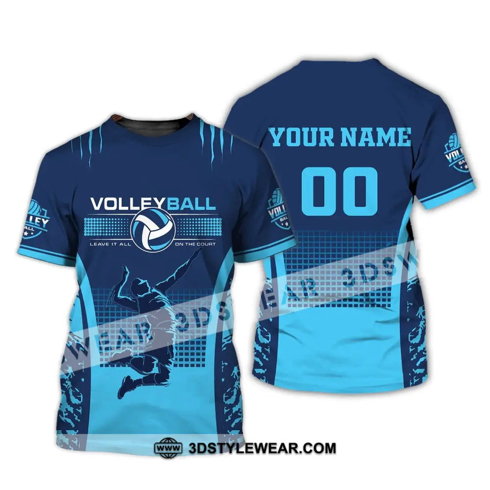 Man Shirt Custom Name And Number Volleyball T-Shirt Gift For Volleybal Player / S