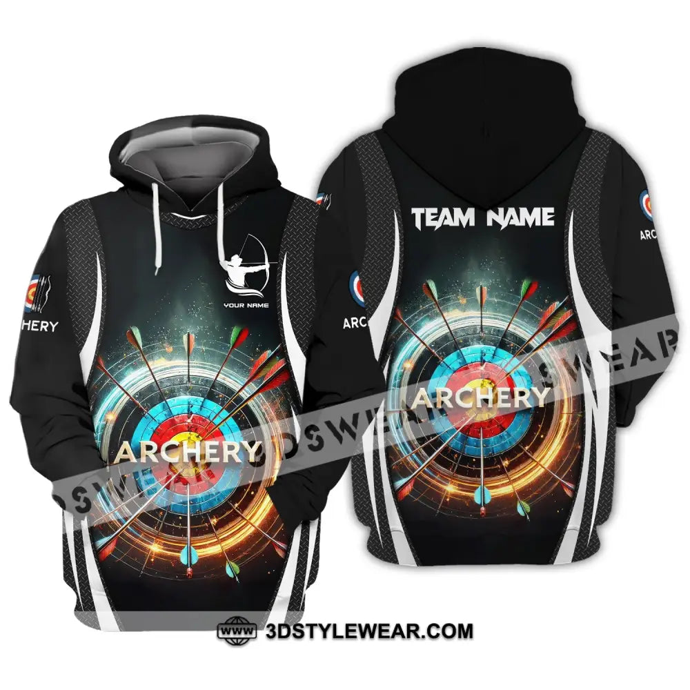 Man Shirt Custom Name And Team Archery Girl For Lovers Hoodie / S T-Shirt