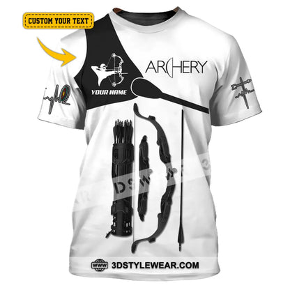 Man Shirt Custom Name Archery T-Shirt Archer Hoodie Long Sleeve Gift For Lovers T-Shirt