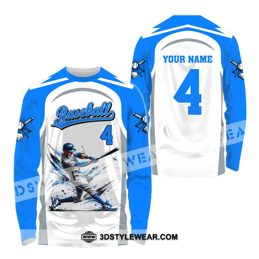 Man Shirt Custom Name Baseball Club Hoodie Polo Long Sleeve Gift For Players / S T-Shirt