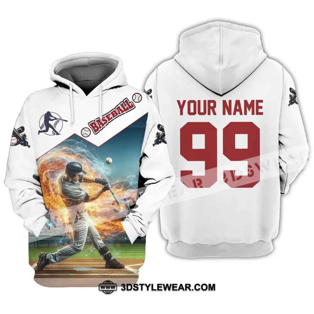 Man Shirt Custom Name Baseball Polo T-Shirt Hoodie Long Sleeve / S