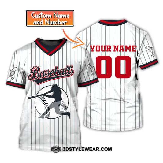 Man Shirt Custom Name Baseball T-Shirt Gift For Player