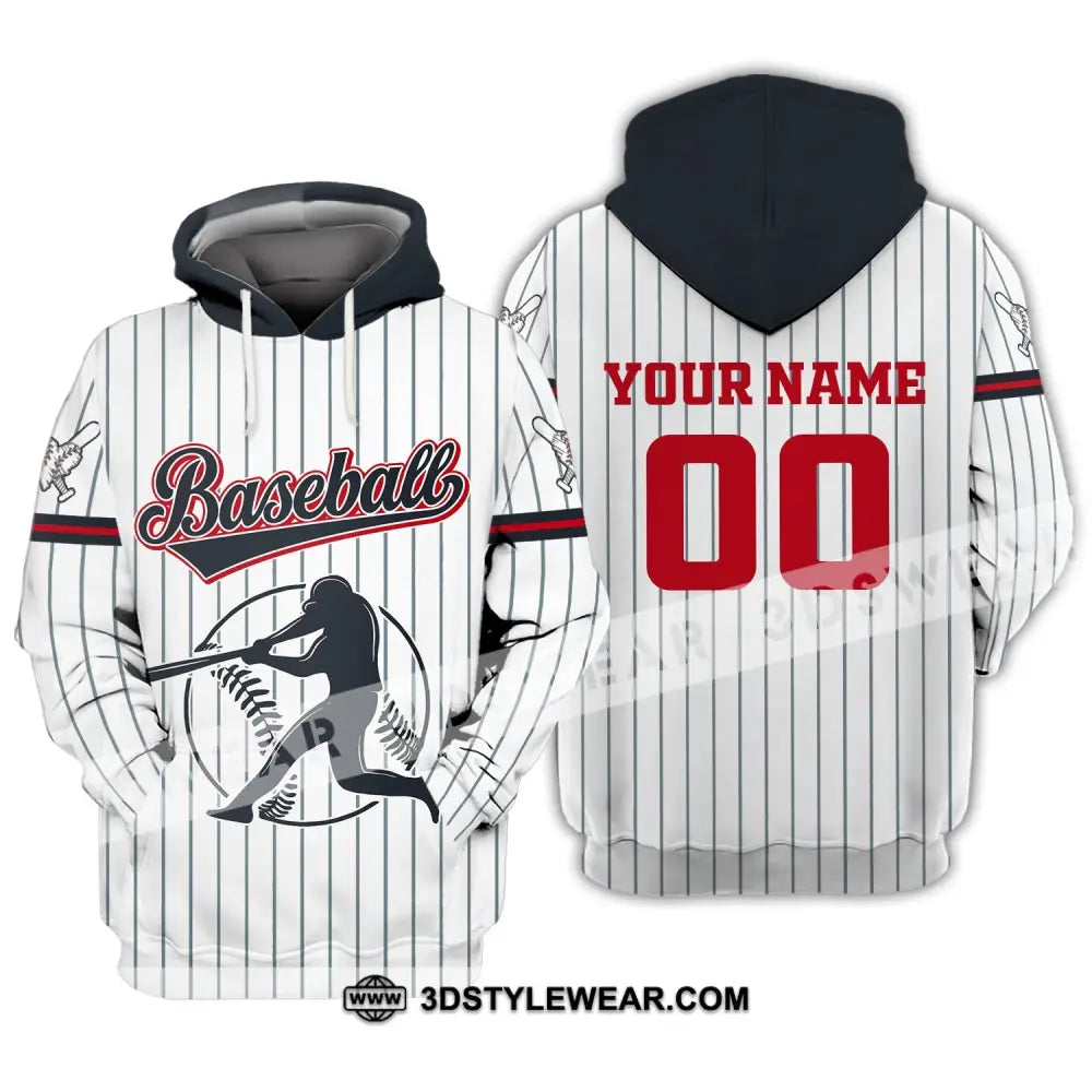 Man Shirt Custom Name Baseball T-Shirt Gift For Player Hoodie / S