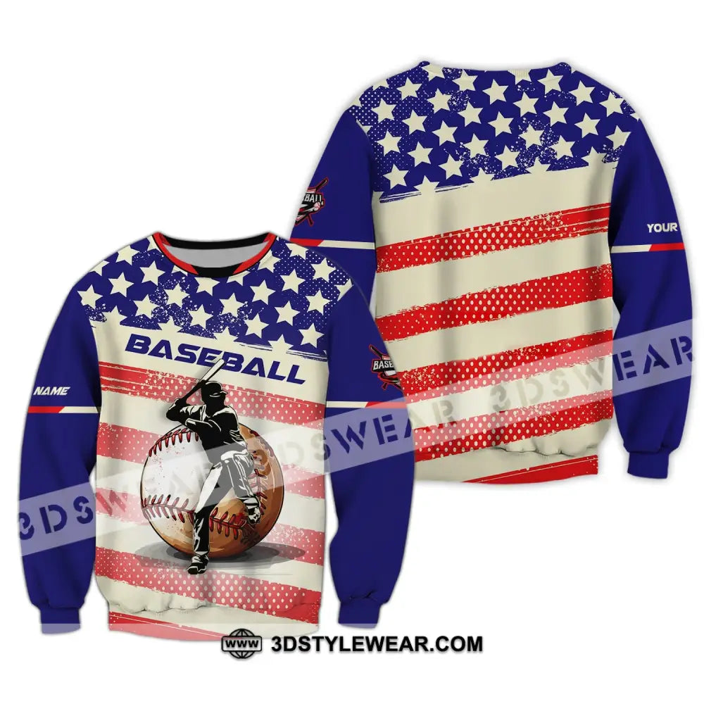 Man Shirt Custom Name Baseball T-Shirt Gift For Player Long Sleeve / S T-Shirt