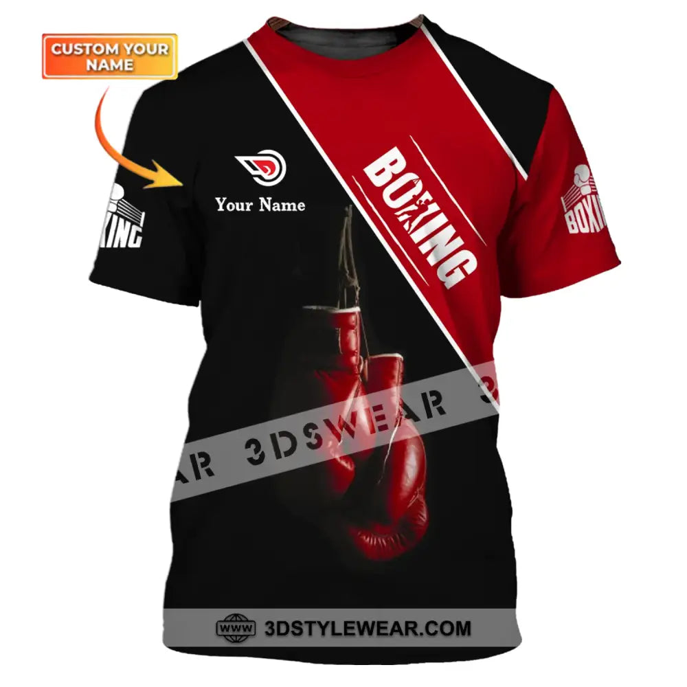 Man Shirt - Custom Name Boxing Lover T-Shirt