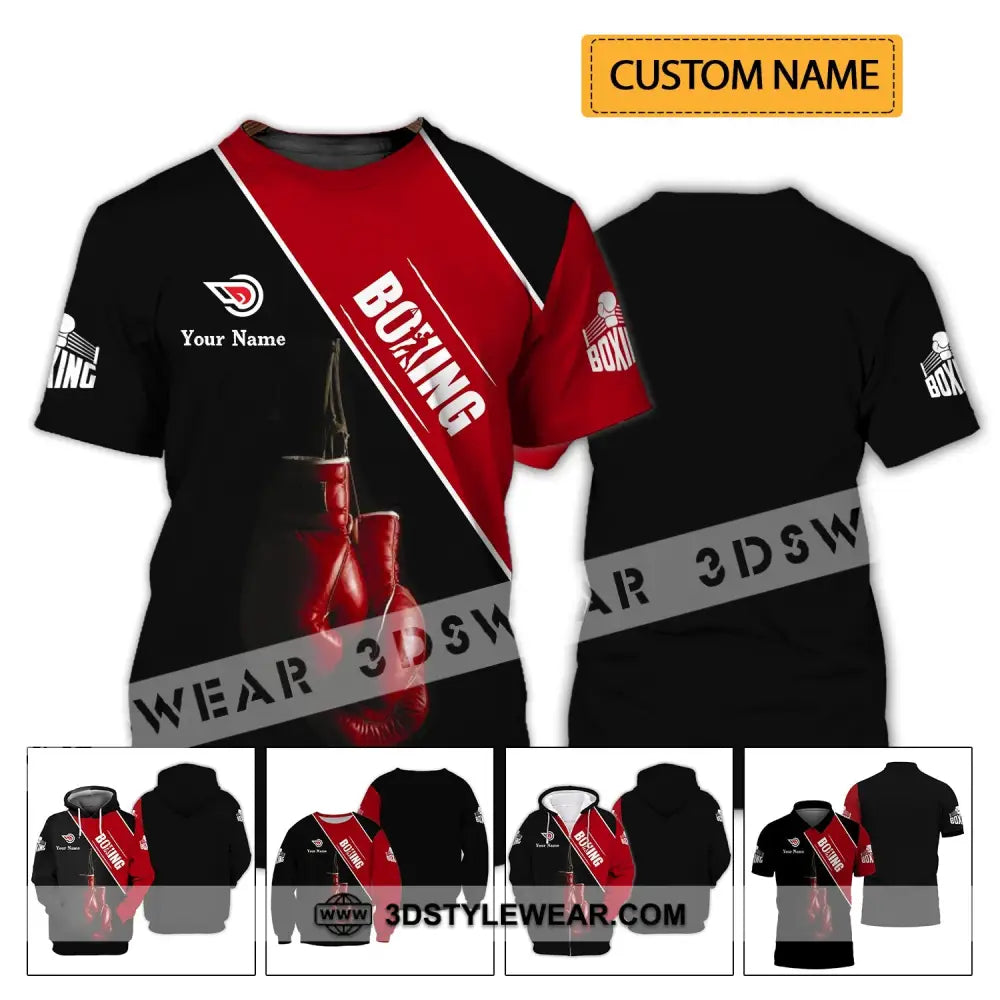 Man Shirt - Custom Name Boxing Lover T-Shirt