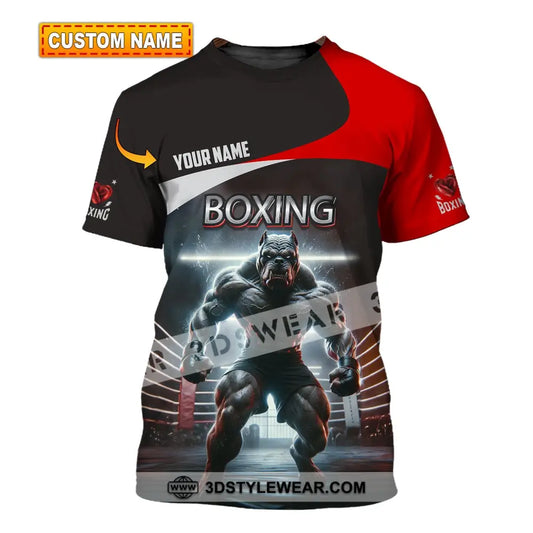 Man Shirt Custom Name Boxing T-Shirt For Club Gift Lovers T-Shirt