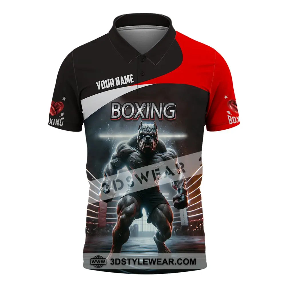 Man Shirt Custom Name Boxing T-Shirt For Club Gift Lovers Polo / S T-Shirt