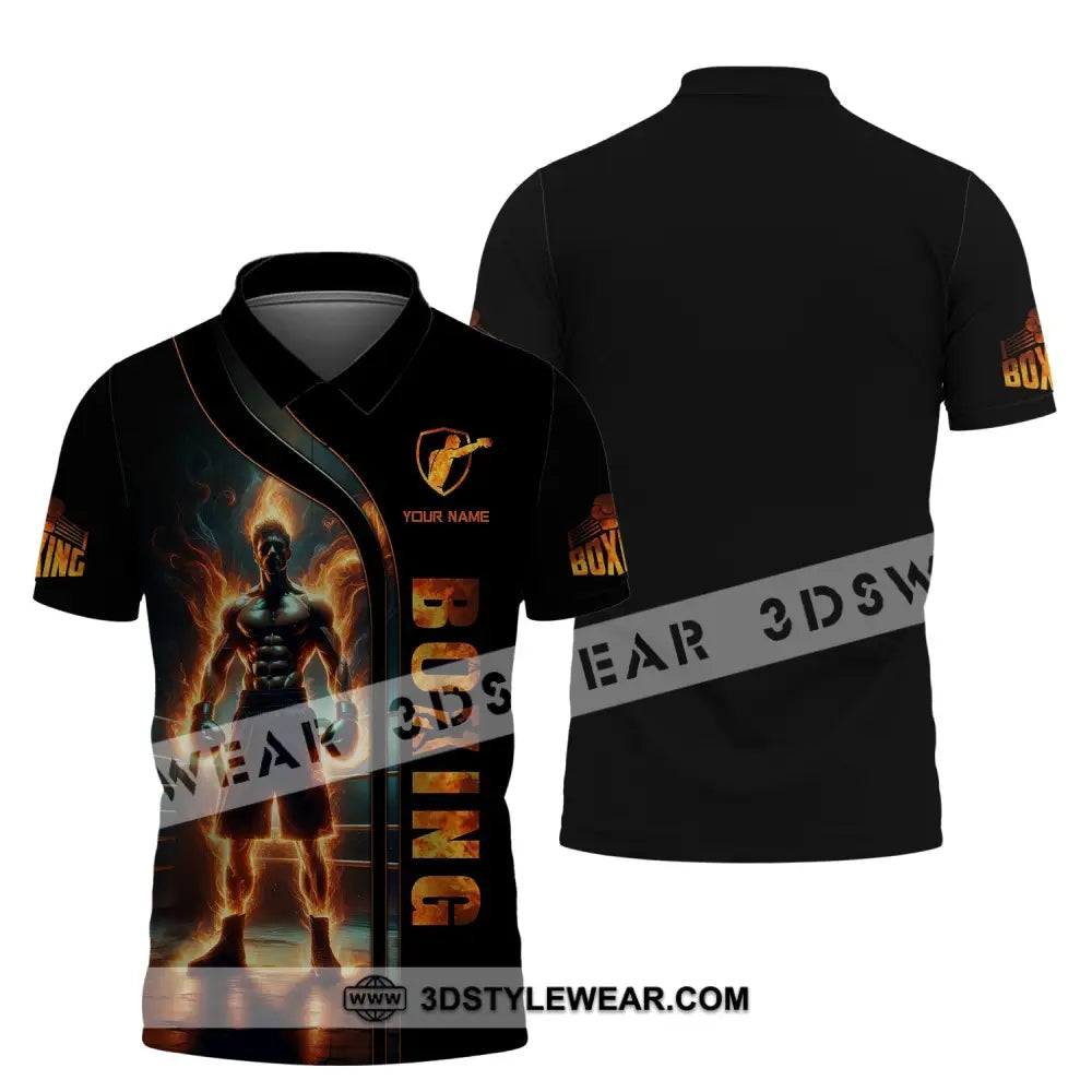 Man Shirt Custom Name Boxing T-Shirt Gift For Lover Hoodie Polo / S