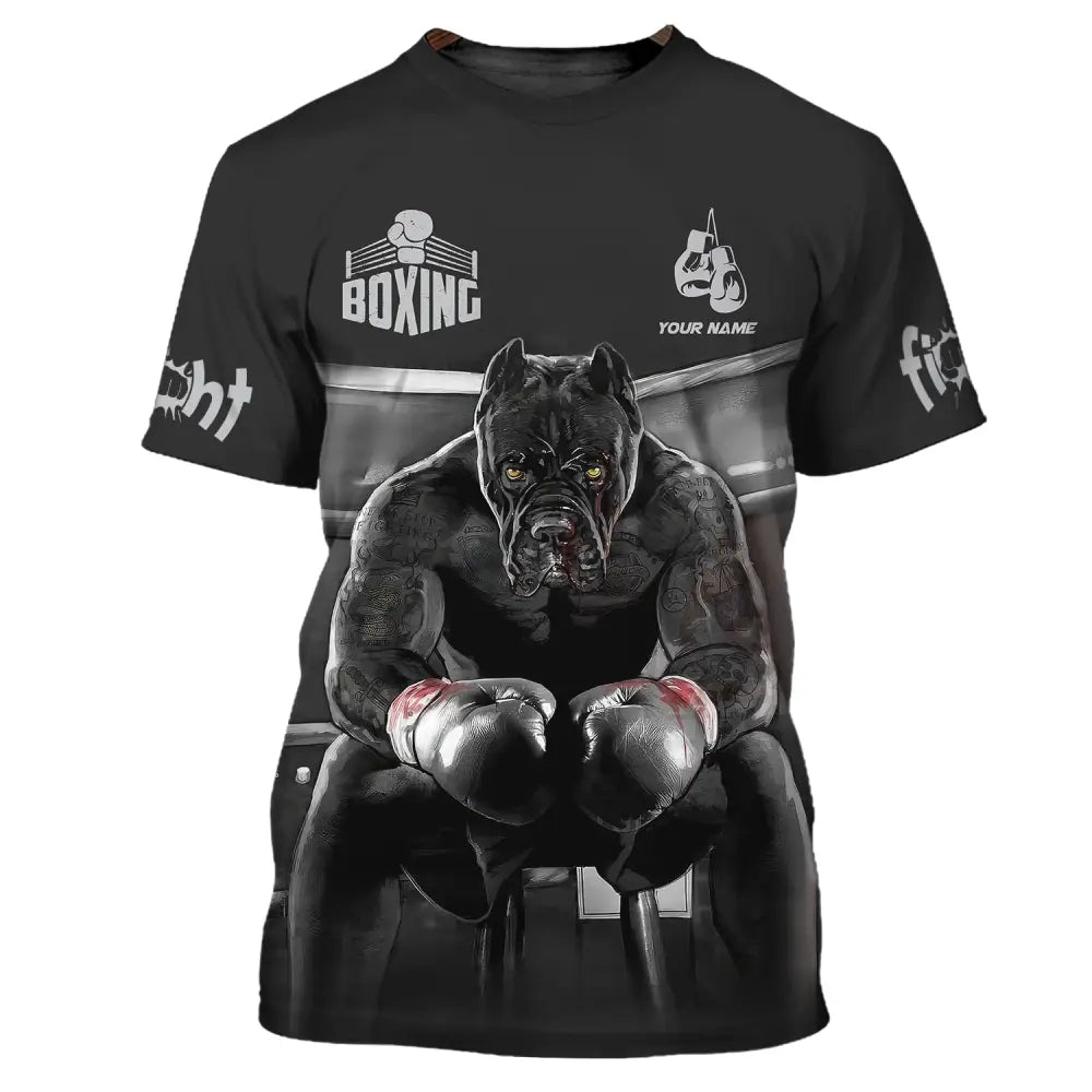 Man Shirt Custom Name Boxing T-Shirt Hoodie Polo Gift For Lover / S