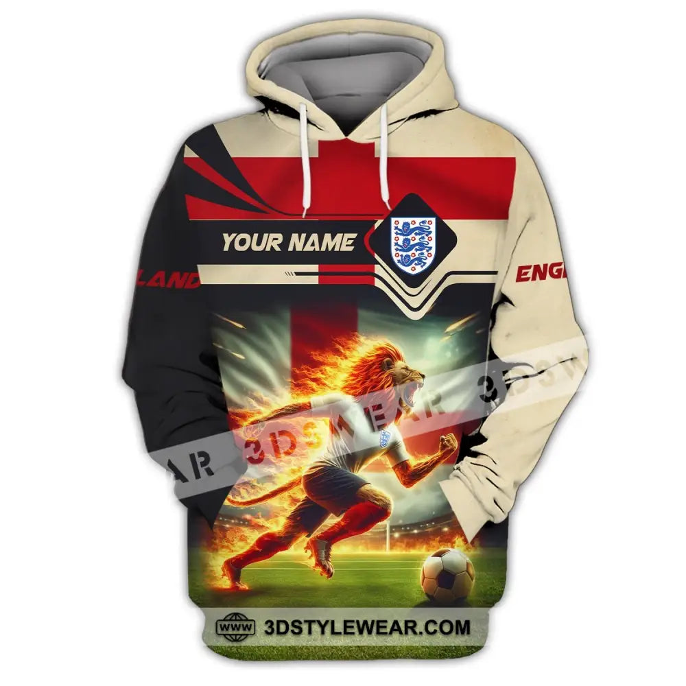 Man Shirt Custom Name England Football Soccer T-Shirt Gift For Lover Hoodie / S