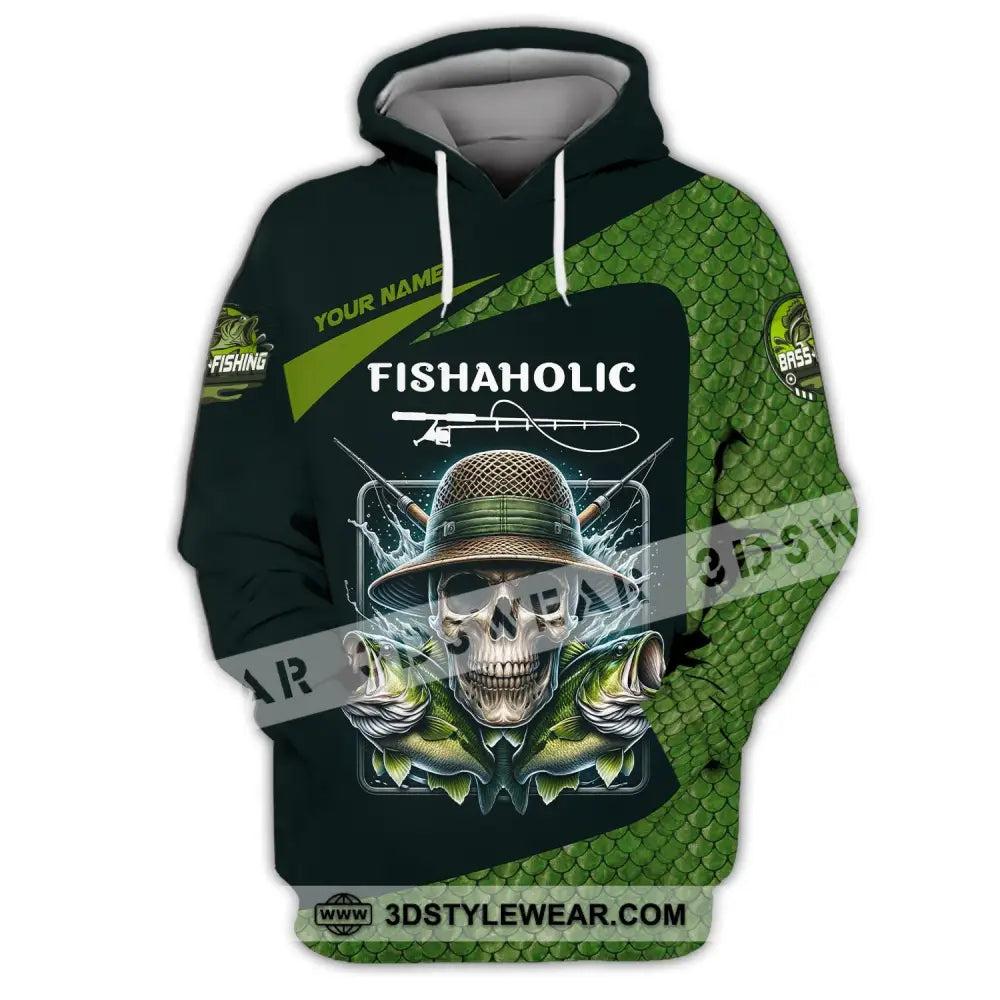 Man Shirt Custom Name Fishing Lover Fishaholic Hoodie Polo Long Sleeve / S T-Shirt