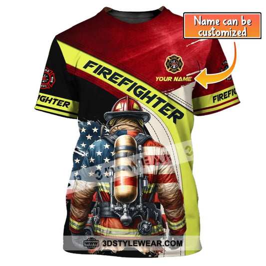 Man Shirt Custom Name For Firefighter T-Shirt Polo T-Shirt