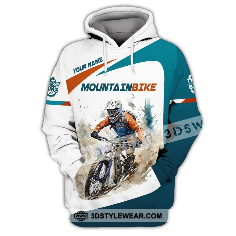 Man Shirt Custom Name For Mountain Bike Lover Polo Long Sleeve Gift Hoodie / S T-Shirt