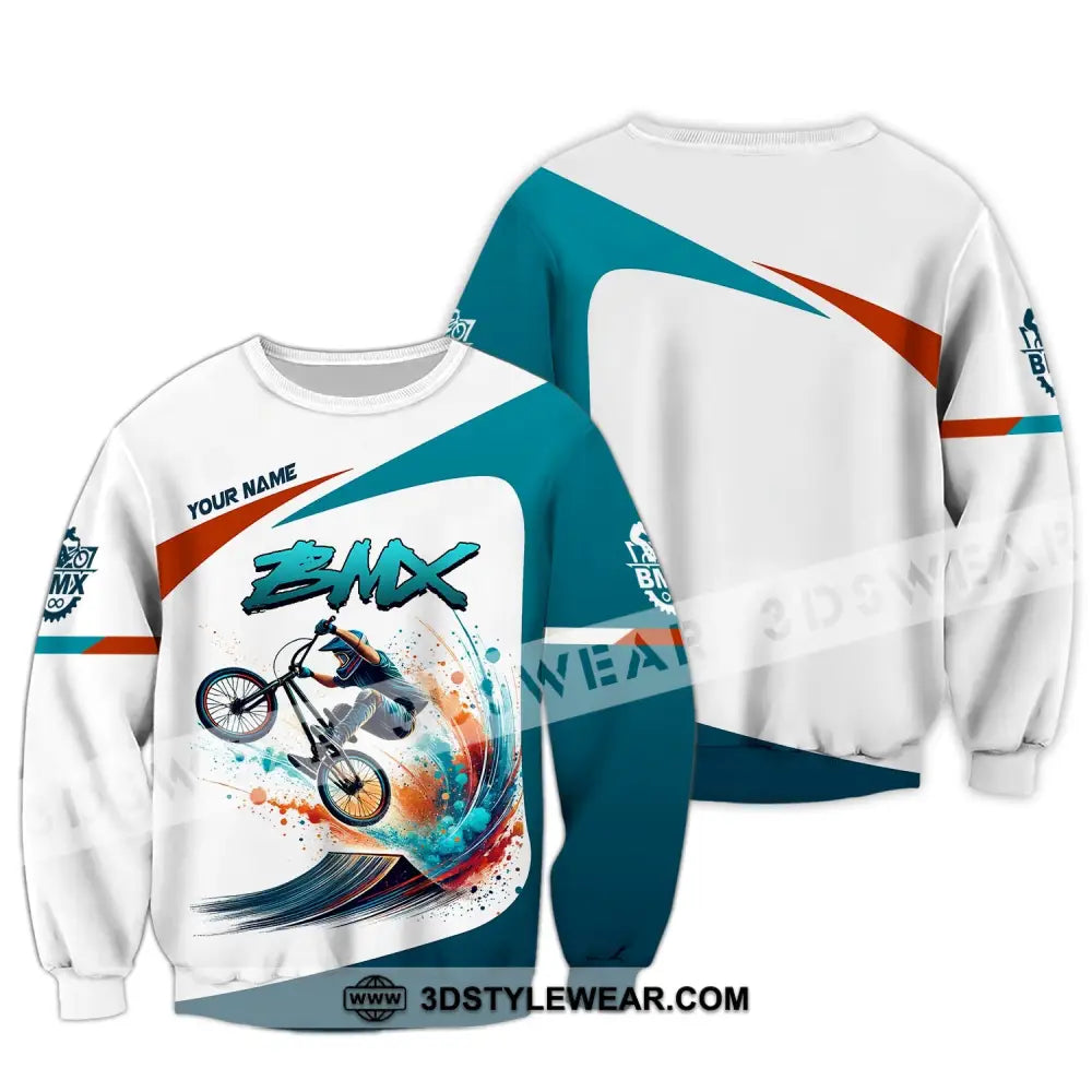 Man Shirt Custom Name For Mountain Bike Lover Polo Long Sleeve Gift / S T-Shirt