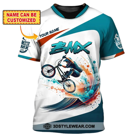 Man Shirt Custom Name For Mountain Bike Lover Polo Long Sleeve Gift T-Shirt