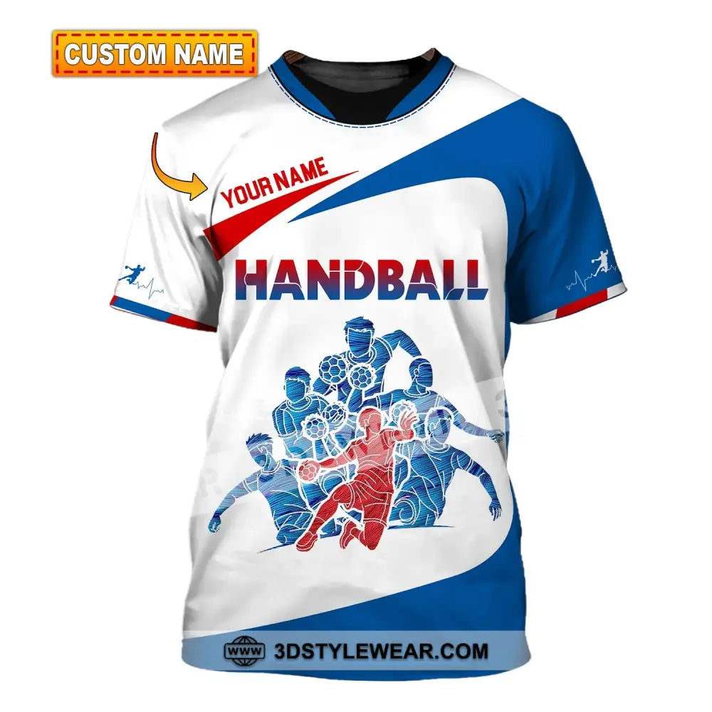 Man Shirt Custom Name Handball Player Hoodie Polo Long Sleeve T-Shirt