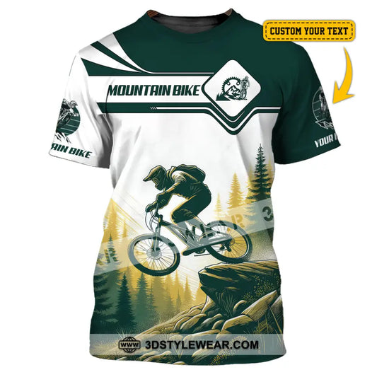 Man Shirt Custom Name Mountain Bike Lover Hoodie Polo Long Sleeve T-Shirt