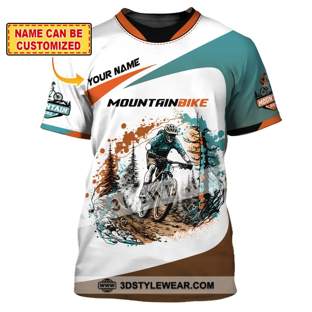 Man Shirt Custom Name Mountain Bike Lover T-Shirt T-Shirt