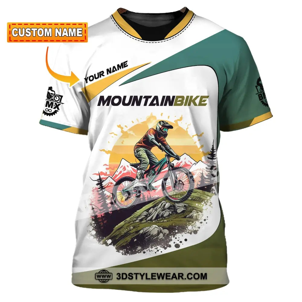 Man Shirt Custom Name Mountain Bike Lover T-Shirt T-Shirt