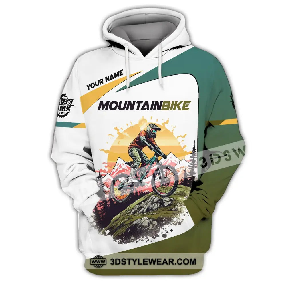 Man Shirt Custom Name Mountain Bike Lover T-Shirt Hoodie / S T-Shirt