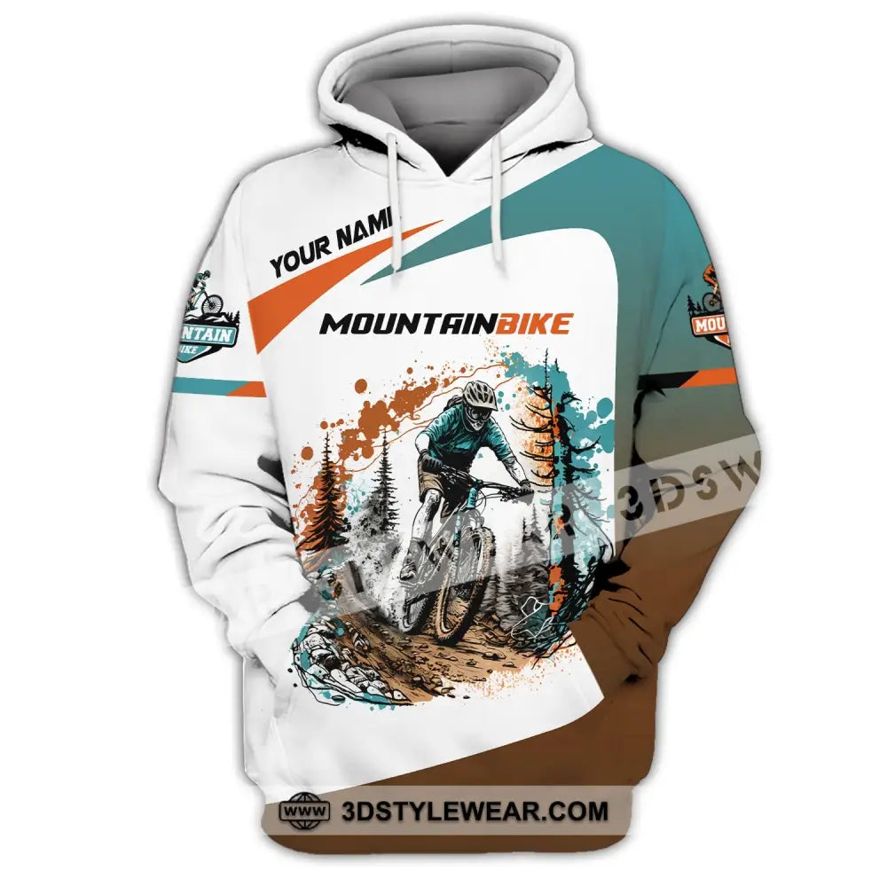 Man Shirt Custom Name Mountain Bike Lover T-Shirt Hoodie / S T-Shirt