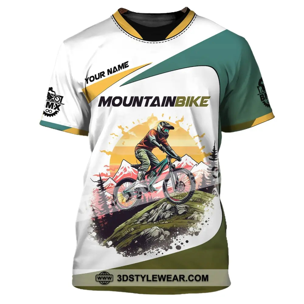 Man Shirt Custom Name Mountain Bike Lover T-Shirt / S T-Shirt