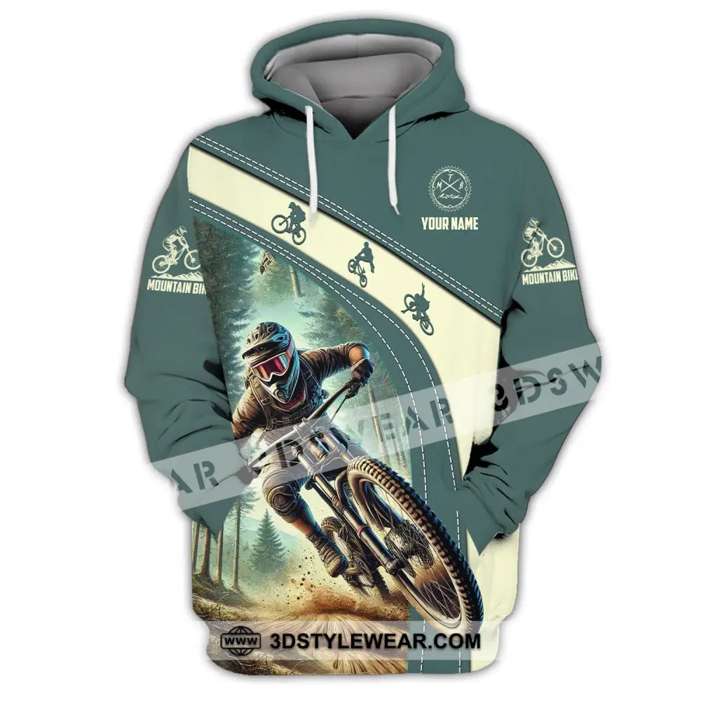 Man Shirt Custom Name Mountain Bike Polo Long Sleeve Gift Hoodie / S T-Shirt